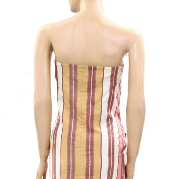 Ilio Nema Dione Naxos Stripe Strapless Maxi Long Dress Tube Printed S New - Picture 5 of 6